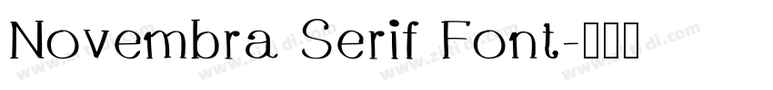 Novembra Serif Font字体转换